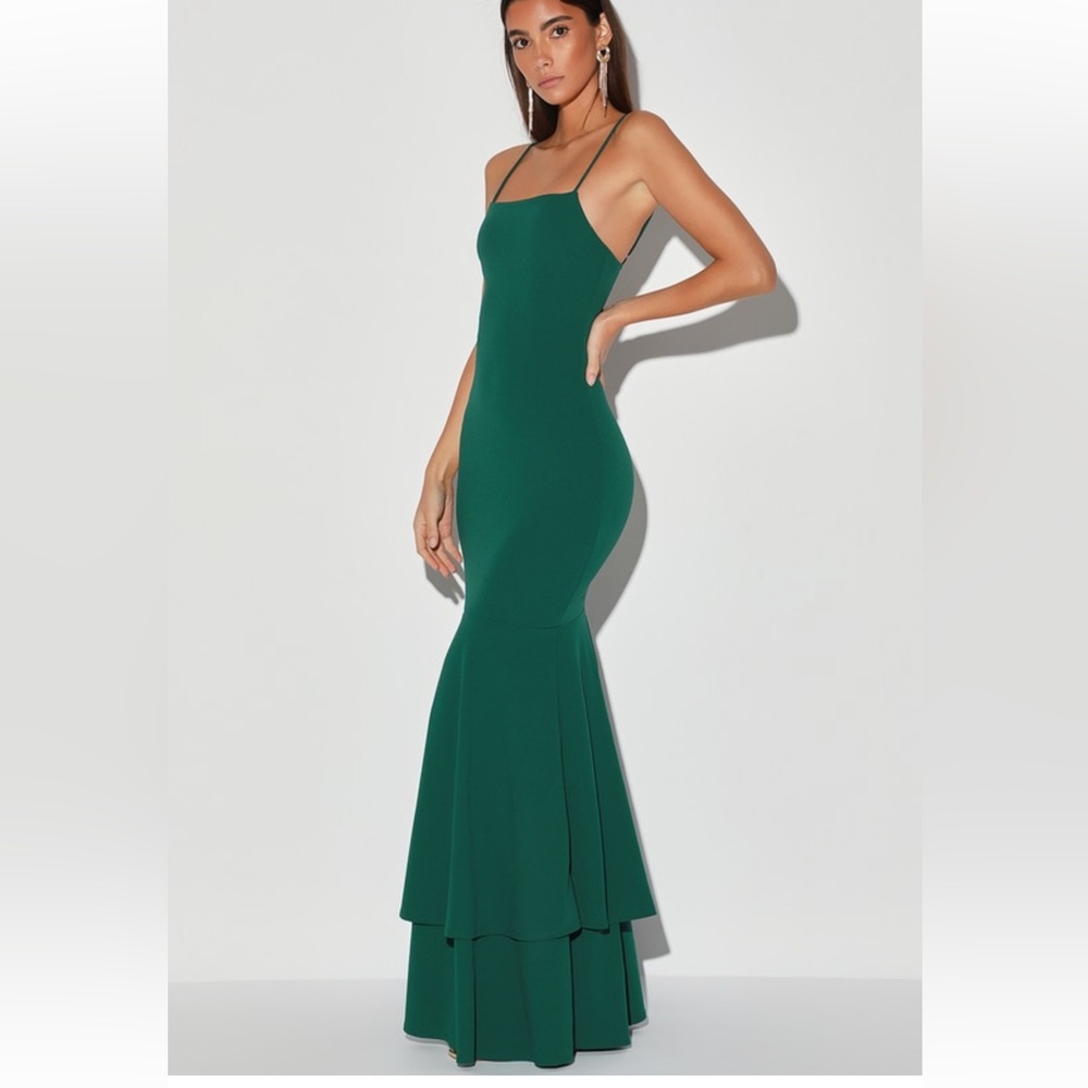 Lulus Green Maxi Dress (NWT)